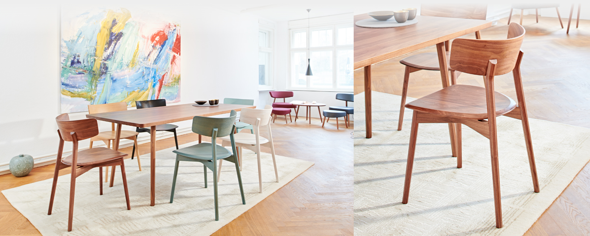 Marlon Dining Chair, Massivholzstuhl